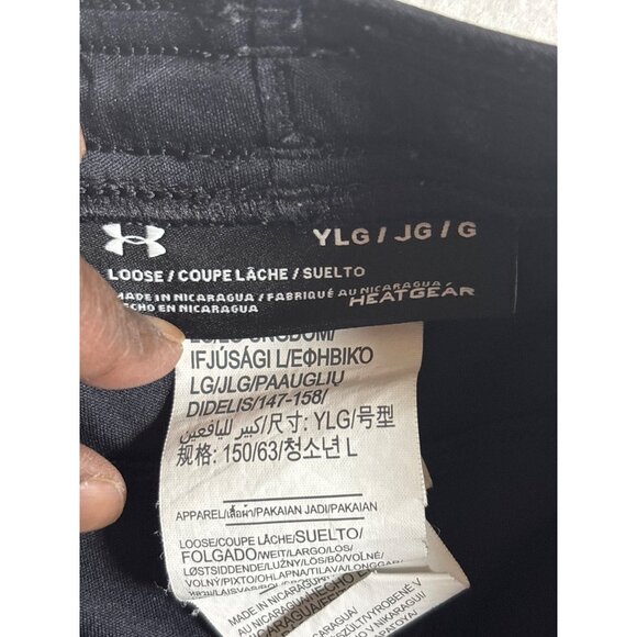 Under Armour Youth Loose Fit HeatGear Shorts Black Large - Picture 5 of 7